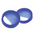 Two blue silicone snap-on elk bugle replacement reeds isolated on a white background