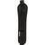 Horizontal full-length view of the reverse side of a padded Black gun sling on a white background