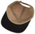 Underside view of a tan Browning rope cap showing the black underbrim and interior panel seams