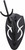 Close-up view of the decorative wall plate on a black Skull Hooker Big Hooker European trophy mount