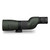 Left side horizontal profile view of a matte green Vortex Diamondback HD 16-48x65 straight spotting scope with its integrated tripod mounting foot