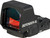 Three quarter front angled view of a black Vortex Defender XL tactical reflex sight showcasing the red anti reflective coating on the front lens