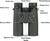 Technical anatomy diagram labeling components like the measure button, menu button, and reticle focus of a Vortex optic