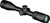 Three quarter downward studio view of a matte black Vortex rifle scope showing its adjustment turrets