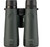 Direct front view showing the long objective lens barrels and sleek chassis of green Vortex Triumph HD binoculars