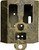 Front view close up of the empty camouflage steel security box front face plate showing sensor lens cutouts