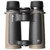 Top down view of tan Burris Signature HD eight by forty-two roof prism binoculars on a white background