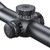 Close-up angled view of the side illumination dial and elevation turret on a black long-range riflescope