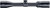 Side profile view of a black Bushnell R3 four to twelve by forty riflescope on a white background
