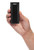 A close-up lifestyle shot of a person holding a black Zippo HeatBank 6 electronic hand warmer in their hand