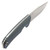 Top down angled view showing the spine thickness and gray textured handle scales of SOG Tellus FX knife