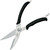 Studio view of Outdoor Edge GameShears heavy duty game processing shears open showing the spring loaded stainless blades