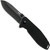 Side profile view of an opened black CRKT Squid XM assisted folding knife on a white background