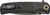 Side view of a closed black Browning Buckmark Slim folding knife showing the metal pocket clip on a white background