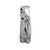 Leatherman Skeletool stainless steel multi-tool in its folded pocket configuration showing the integrated pocket clip