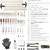 Technical diagram showing individual components laid out on a grid alongside a detailed numbered parts checklist