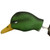 Close-up view of the green mallard drake head attachment on an Avery sporting dog training dummy