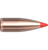 A single Hornady V-MAX .25 Caliber (.257") 75 Grain Bullet with a red tip