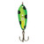 Frog Clacker Lures: durable, shiny spoons with a unique 'clacker' design that mimics feeding fish sounds. Irresistible to predatory species. Get yours at theoutdoorsman.ca for the ultimate fishing experience!