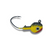 Fishing lure with red eye, yellow and black color scheme, perfect for catching walleye and perch.