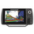 Humminbird fishfinder displaying underwater view with fish icons and depth readings.