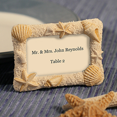 beach themed wedding place card holders