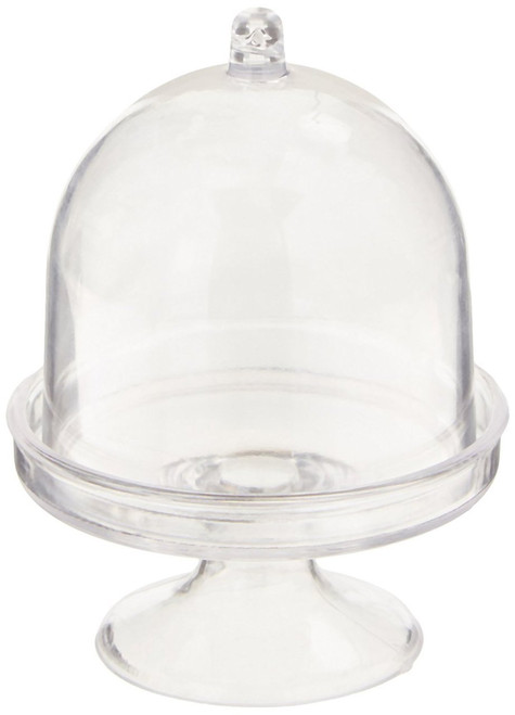 Mini Plastic Cake Stand Box With Dome Lid 