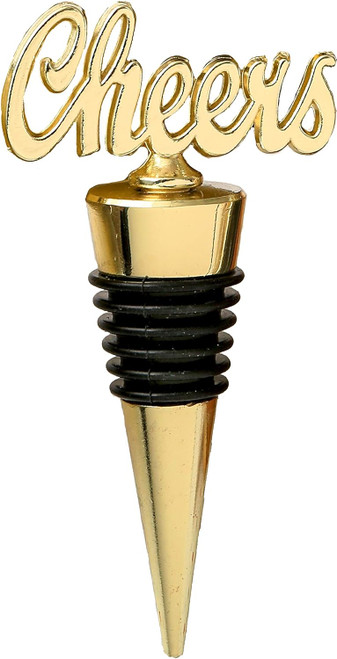 Cheers Gold Metal Bottle Stopper