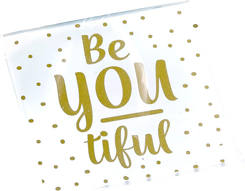 'Be-You-Tiful' Set of 2 Glass Coasters