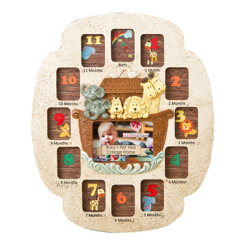 Noah's Ark Baby's First Year Collage Frame