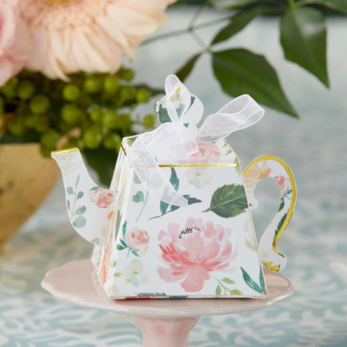 1  from Vintage Floral Tea Party Teapot Favor Boxes Set of 24