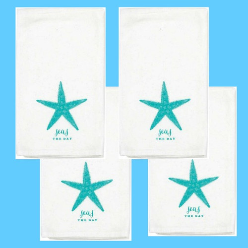 'Seas the Day' Starfish Towel Gift Set of 4