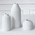 Farmhouse Ceramic White Bud Vases  Set of 3 Farmhouse Ceramic White Bud Vases  Set of 3