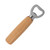 Wood Handle Bottle Opener With Stainless Steel Top