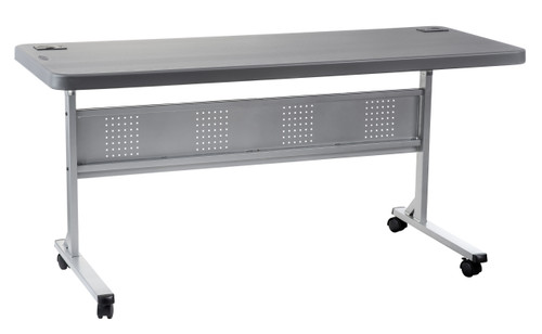NPS 24" x 60" Flip-N-Store Training Table, Speckled Grey