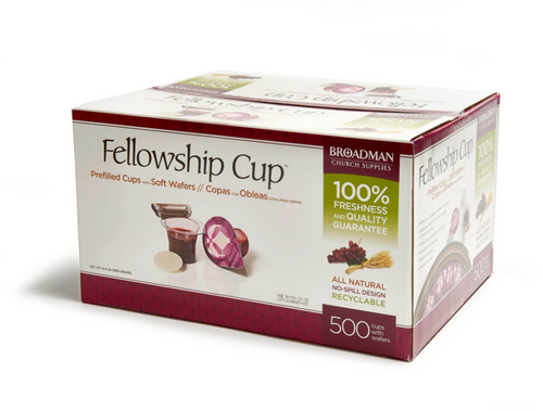 Fellowship Cup prefilled communion cups juice and wafer, 500 Count Box