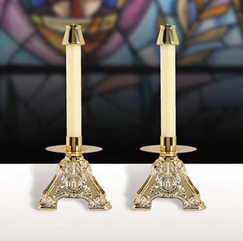 IHS Resin Candlestick Set 2pc