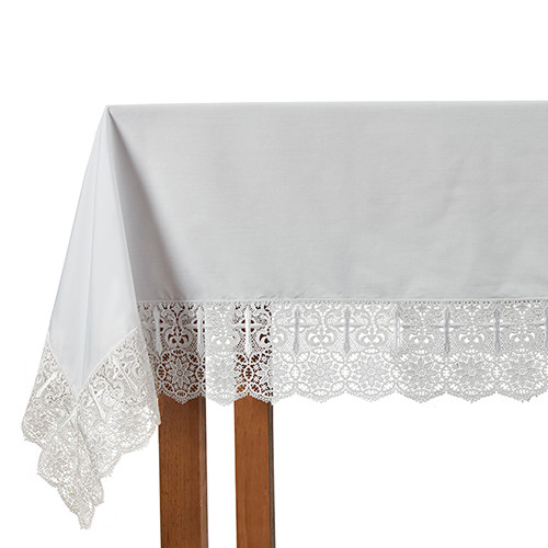 4" Cross Lace Altar Frontal