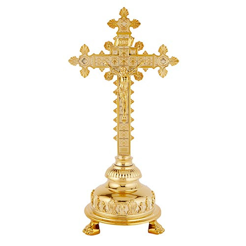 Notre Dame Resin Crucifix