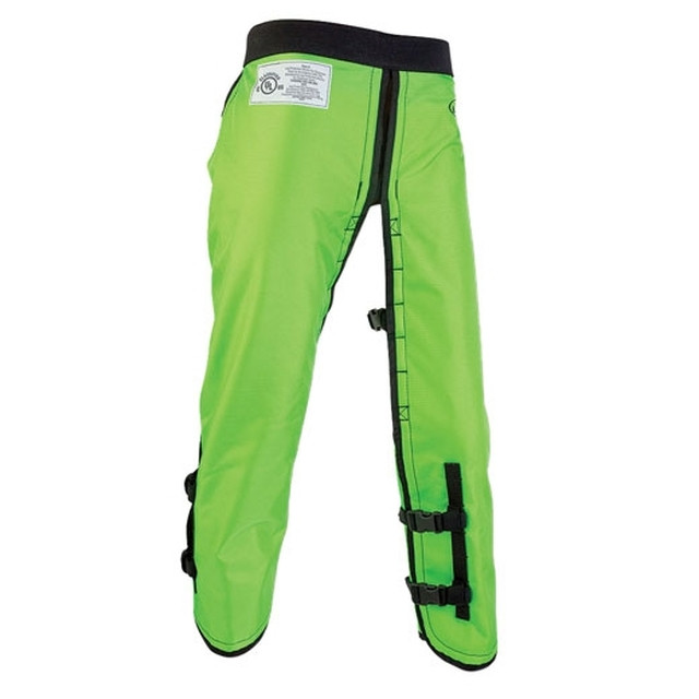 FORESTER Wrap Around Chainsaw Safety Chaps - Adjustable 37" Length, Safety Green, Meets OSHA/ASTM