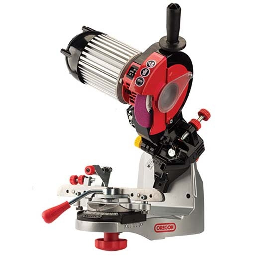 Active slide of Oregon 120V Saw Chain Bench Grinder