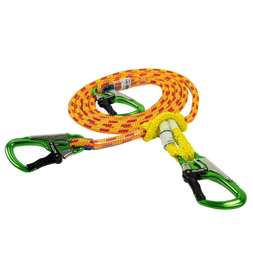 Active slide of Rope Logic 12' Fire 2 in 1 Lanyard w/ Notch Triple Action Snap