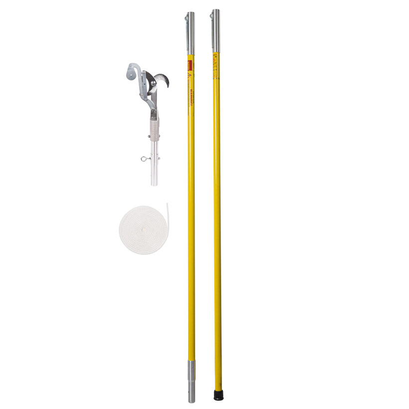 Active slide of Notch Pole Pruner/MARVIN PRUNER w/Two 8' Yellow Poles