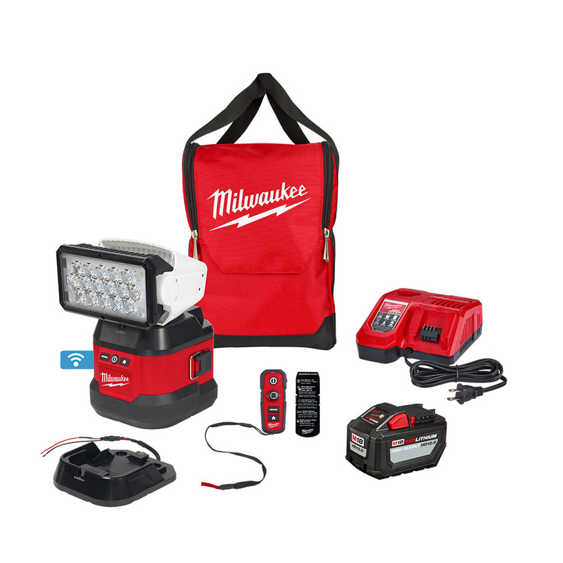 Active slide of Milwaukee M18 Utility Remote Control Search Light Kit