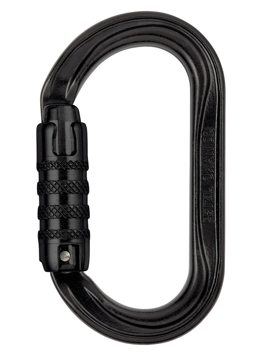 Petzl OXAN H-Frame Steel Oval Carabiner - Triact-Lock - Black