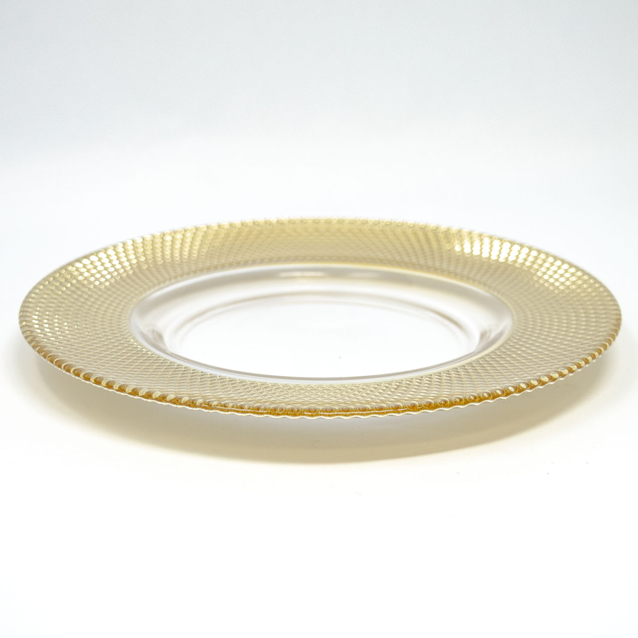 Gilded Gold Glass Salad Plate
