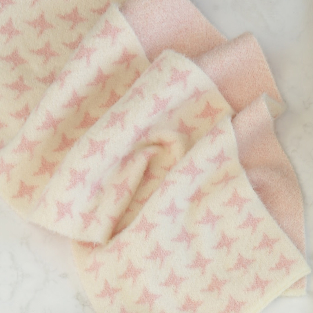 GG Houndstooth Scarf 180CM Light Beige Cashmere 288134