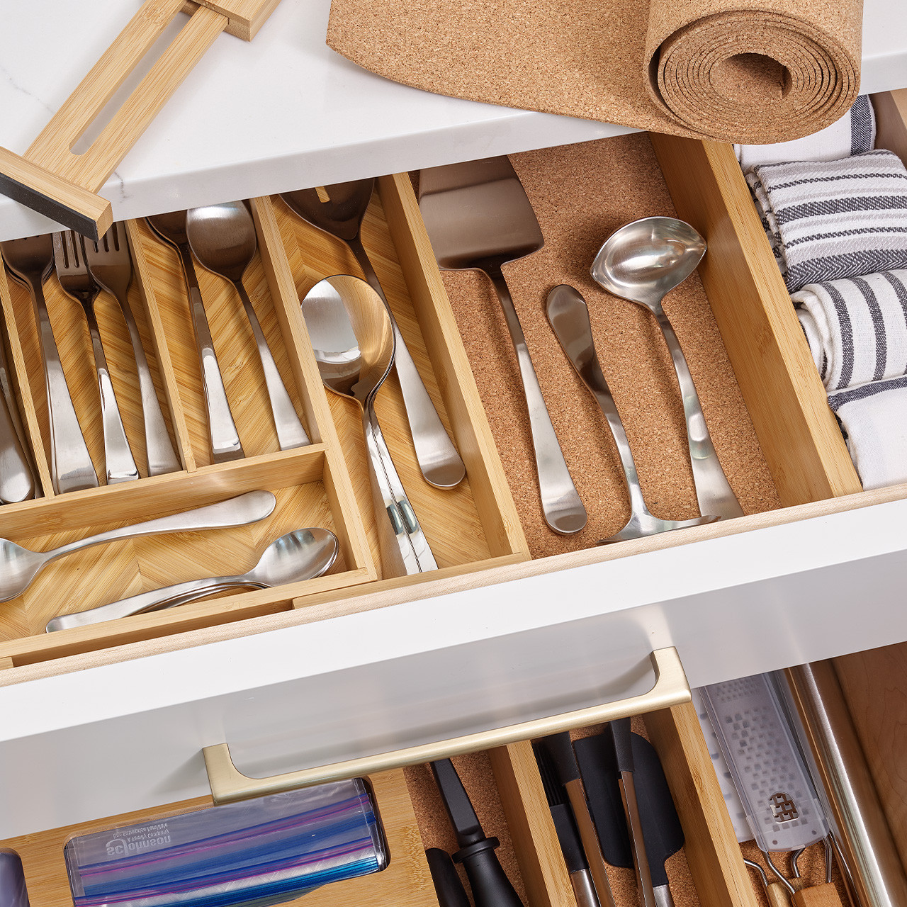 Cork Roll Drawer Liner - Charleston Wrap