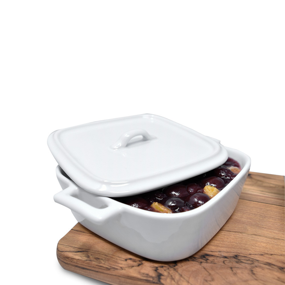 Square Petite Stoneware Baker & Lid Charleston Wrap