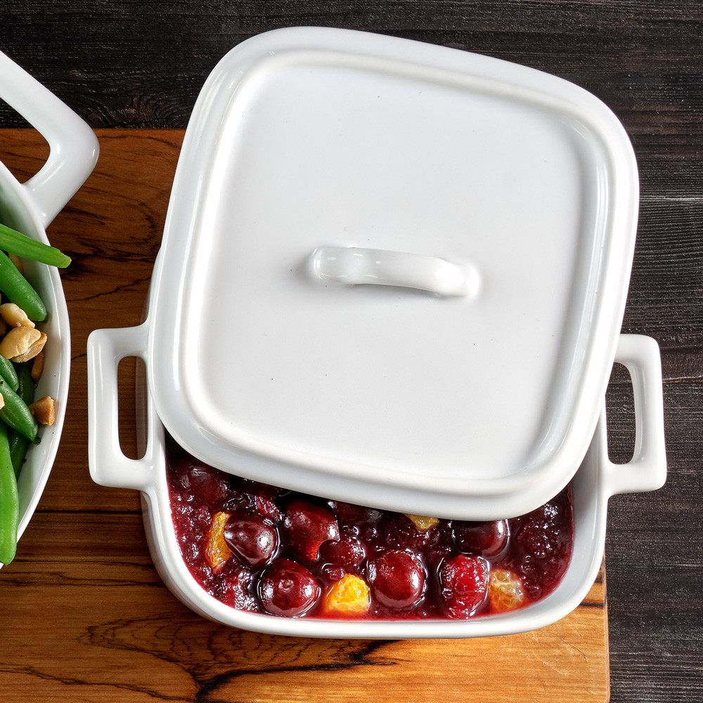 Square Petite Stoneware Baker & Lid Charleston Wrap